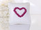 Premium Weddings Ringkissen Hochzeit Creme mit pinkem Herz 20x20 cm - Ringkissen Creme Ringkissen pinkes Herz Kissen Trauringe