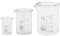 SGerste - Vaso de cristal transparente de 10 ml, 25 ml, 50 ml, vaso medidor de borosilicato, vaso de cristal para escuela, química, laboratorio, suministros de estudio