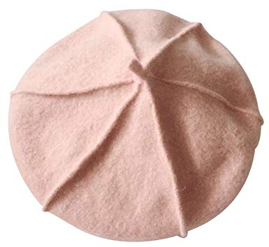 Legou Damen Kinder Französisch Baskenmütze Rosa Erwachsene(57cm)