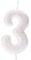 Anniversary House Colourful Iridescent Glitter Candle, Number 3, Birthday Cake Topper, 3rd Birthday Candle, Numeral Candle, 7cm, AHC01/3