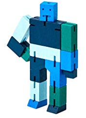 Areaware CUBEBOT® Capsule Collection | 3D Puzzle Roboter | Blau Multi | David Weeks (Small)