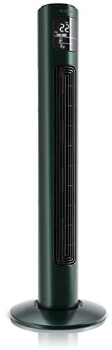 Brandson - Turmventilator mit Fernbedienung - Preisträger 2025 - Oszilation 60° - Standventilator - mobiler Lüfter - Säulenventilator - 96 cm - Ventilator 3 Geschwindigkeiten - GS - racing green