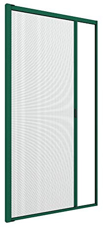 Zanzanet Zanzariera laterale orizzontale a molla sottile cassonetto 42mm su misura porta finestra scorrevole avvolgibile frizione antivento personalizzabile colori reti Made in Italy Verde