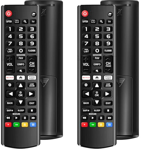 (Pack of 2) Universal Remote for LG Smart TV, Compatible with All LG TV Remote Control LCD LED OLED UHD HDTV 3D 4K Smart TV Models, Replacement Remote with Netflix Amazon Shortcuts Key