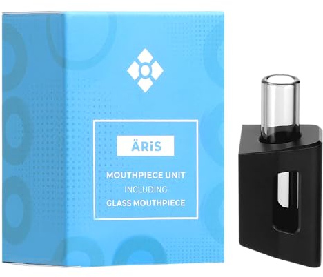 WOLKENKRAFT ÄRiS (ULTRA) Vaporizer Mundstück-Komplett-Set *Schwarz* | inkl. Glasmundstück | Original WOLKENKRAFT ÄRiS Zubehör | Auch passend für ÄRiS ULTRA