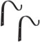 2PCS Small Wrought Iron Wall Hanging Hooks - Outdoor Plant Brackets For Hanging Baskets, Bird Feeders, Wind Chimes & Lanterns