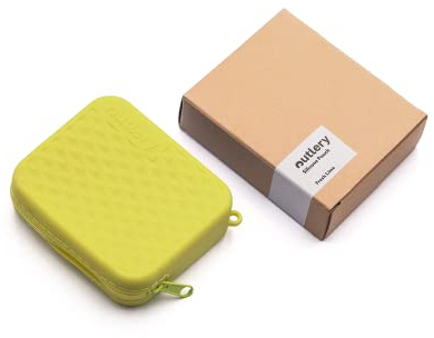 Outlery Silicone Pouch Travel Cutlery (Fresh Lime) - a Silicone Pocket to Protect and Transport Your Foldable On-The-Go Cutlery Set