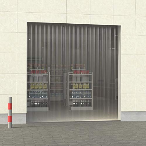 Catherinol Streifenvorhang Rolle PVC, Lamellenvorhang, Komplettset, Lamellenvorhang Zubehör, PVC Streifen, Hundehütte Isoliert Winterfest, PVC Rolle, 3 mm x 300 mm 25 m