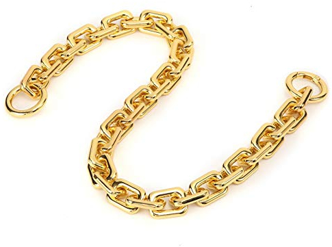 Xiazw Schwer Schön Metall Taschenkette Geldbörsen Riemen Kette Schultergurt Taschengurt Ersatz für Handtaschen 56 cm (Glänzendes Gelbgold,Klein)