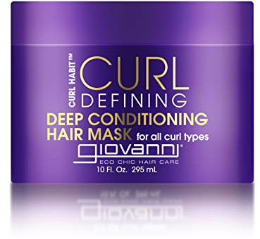 Curl Habit, Curl Defining Deep Conditioning Hair Mask, For All Curl Types, 10 fl oz (295 ml), Giovanni