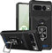 for Google Pixel 7 Pro Case with Screen Protector, Sliding Camera Cover and Card Holder, Ring Kickstand Military Shockproof Full Body Protective Shell for Google Pixel7 Pro (Black)