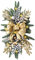 Künstliche Weihnachtsgirlande in Tropfenform, beleuchtete Treppe, Weihnachtsgirlande, hängende Treppe, Tropfen-Swag für Fenster (Gold)