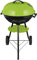 Kettle Holzkohlegrill Ø 43cm, 3-5 Personen BBQ Grill Holzkohle, Fahrbarer Kugelgrill Grillrost mit Deckel, Tragbar Campinggrill Smoker für Outdoor BBQ Picknick Garten und Party,Grün