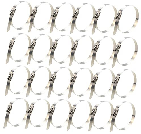 DOITOOL 30pcs Metal Zipper Tie Cable Zip Ties Cable Tags Heavy Duty Zipper Metal Wrap Ties Heavy Duty Zip Ties Metal Detectable Zip Ties Wire Zip Ties Stainless Steel Tie Fence Ties Silver