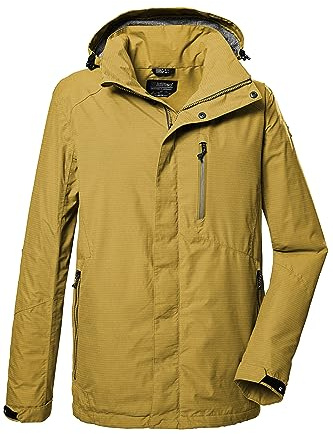 killtec Herren Funktionsjacke/Outdoorjacke mit abzippbarer Kapuze KOS 256 MN JCKT_CARLEB, dunkelgelb, S, 41364-000