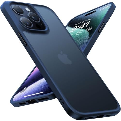 TORRAS Guardian für iPhone 15 Pro Hülle [Upgraded Zertifizierte Militärschutz] [Samtweiche Haptik] Handyhülle iPhone 15 Pro Stoßfest Matte mit Abnehmbare Knöpfe Schutzhülle iPhone 15 Pro Titan Blau