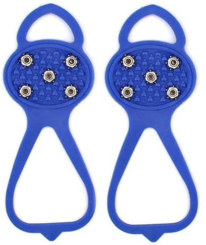 JAWSEU Universal Gripper Spikes, Rutschfester Greifdorn Anti Rutsch Greifer Spikes rutschfeste Schuhabdeckung, Schnee Nagel Steigeisen Spikes Abdeckung 5 Zähne Steigeisen Schuhspikes Abdeckung