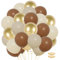 62 Pcs Braune Luftballons，Beige Brown Gold Pack of Balloons Coffee Brown Apricot Sand White Golden Latex Balloons for Birthday Wedding Engagement Baby Shower Party Decoration Geburtstag Hochzeit