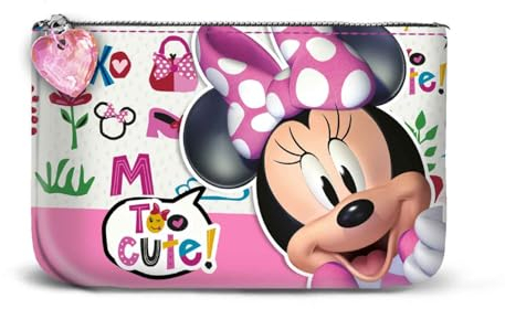 Disney Minnie Maus Too Cute-Kleines Quadratisches Geldbörse, Rosa, 10 x 7 cm
