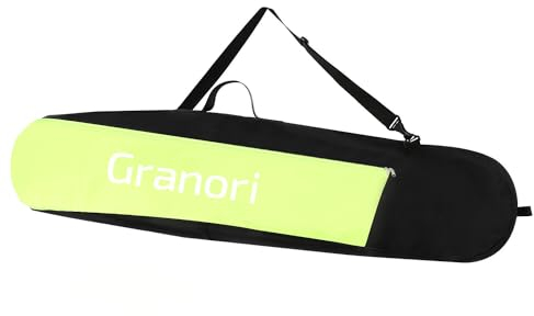 Granori Snowboardtasche | Snowboardrucksack 2-in-1 Tasche für Snowboard mit Bindung bis 150 cm – Boardbag mit zusätzlichem Platz für Skihelm und Skischuhe (Neongelb-Schwarz, 150 cm)