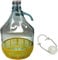 Damigiana, Fiasco, Bouteilles en verre, de 5 l, avec fermeture à bouchon hermétique et panier - Dama Verre 5L pour eau vin huile - BOCCIONE Verre pour stockage