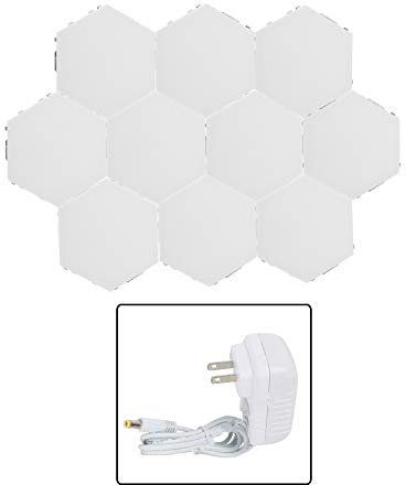 Uadme Hexagon LED Panels,Innovative Sechseckige Form DIY Wand dekorative Lampe Haus Licht für Schlafzimmer Wohnzimmer Decorati