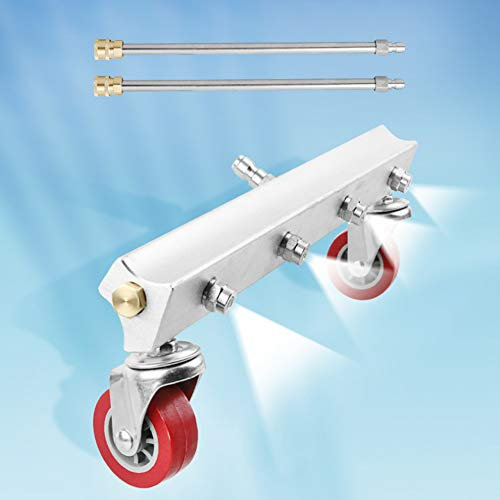 Nettoyeur de d'atterrissage Nettoyeur Haute Pression avec Rallonge pour Le Nettoyage des Routes, Pulvérisateur à 4 Trous en Alliage d'aluminium en Acier Inoxydable