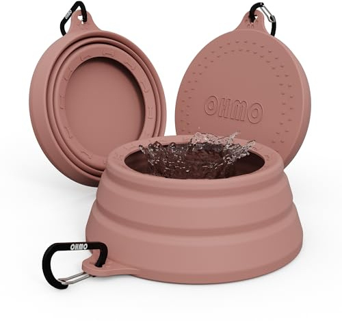 OHMO - Gamelle de Voyage pour Chien(700ml), Grande gamelle d'eau Portable, étanche aux éclaboussures, Anti eclaboussure Anti-déversement du Mouvement de la Voiture Design Unique