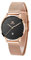 OLEVS Roségold Damenuhr Edelstahl Groß Elegante Analog Armbanduhr Damen Schwarz Zifferblatt Ultradünne Quarz Uhr Frauen mit Datumsanzeige Mode Mesh Armband Uhr Damen Wasserdicht Geschenke
