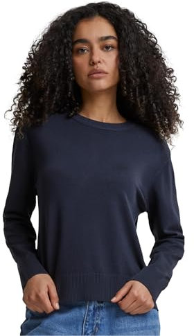 Urban Classics Damen Ladies Knitted Roundneck Sweater Navy, XL