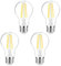 Y.W.Licht 8W A60 LED Lampe 220-240V E27 Filament Glühlampe Dimmbar Neutralweiß 4000K Vintage Birne A19 Glühlampe Ersatz 80W Halogenbirne Ideal für Nostalgie und Beleuchtung im Haus Café Bar(4 Stück)