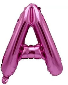 Palloncino in lamina con lettere dell'alfabeto, 40,6 cm, per feste di compleanno, matrimoni, decorazioni fai da te, palloncini - rosa - A