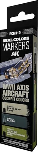 AK REAL COLORS MARKER SET RCM110 WWII AXIS AIRCRAFT COCKPIT COLORS (3pcs)
