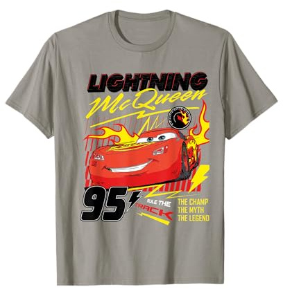 Cars Lightning McQueen On Fire T-Shirt