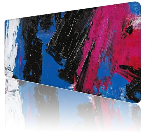 Tapis de Souris Abstrait Tapis de Souris Gamer XXL 1200x600x3mm ImperméAble Et AntidéRapant Mousepad Bords Cousus Une éTendu SousMains Tapis Souris Couleur pour Gamer, Pc et DéCoration de Bureau J90