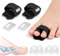 BORISCA 8 Piezas Enderezador Dedos Pie para Férulas de Dedos de Los Negro Corredor Dedo Martillo Proteger Dedos Pie, Dedo en Martillo com Chapas de Aluminio + Separador de Dedos de Silicona