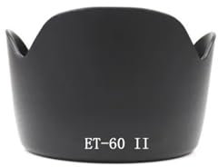 DSHYTDRF Parasol de Lente ET-60 II de 58mm aplicable a cámara for Canon 1200D 55-250mm 75-300mm f/4-5,6 IS Accesorio de cámara