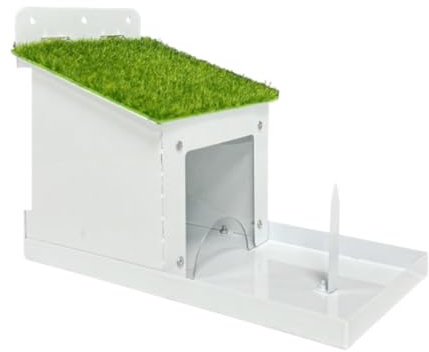 Qianly Eichhörnchen-Futterstation aus Metall, Streifenhörnchen-Futterstation, Futterspender, einfach zu befüllen, Futterstation, Eichhörnchen-Futterbox für