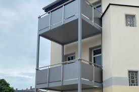 balkone Anbaubalkon Vorsatzbalkon aus Alu Edelstahl Preis nur 1 Stock Balkon Ebene komp. 2x3 m -3,4 m Hoch Farbe Antrazit