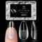 Modelones Almond Nail Tips -510Pcs Nail Tips for Gel Extensions Half Matte Full Cover Clear Acrylic Gel Kit False Press on Nails Manicure Salon DIY at Home 15 Sizes Medium