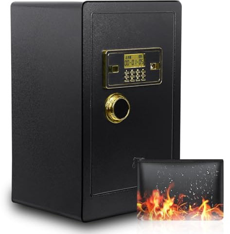 78L Large feuerfeste sicher für heimische, Anti-Diebstahl-Heim-Safe-Box mit Alarm- und stillen Modus, Digital Fire Safe Money Safe für Geld Schmuck A4 Dokument 78L