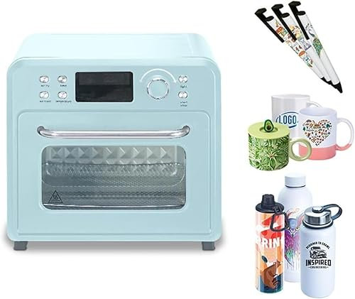 HERGDB Sublimation Oven Machine, 16L Light Convection Oven for Sublimation Blanks Mugs Tumblers Cups Water Bottles Bulk Printing, 1400W Convection Oven for Sublimation Mugs Cups/341