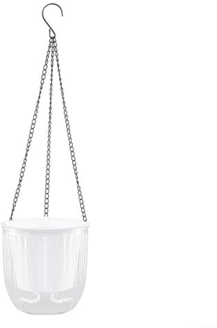 Maceta colgante con sistema único de cuerda de algodón para un suministro constante de humedad (mediano)