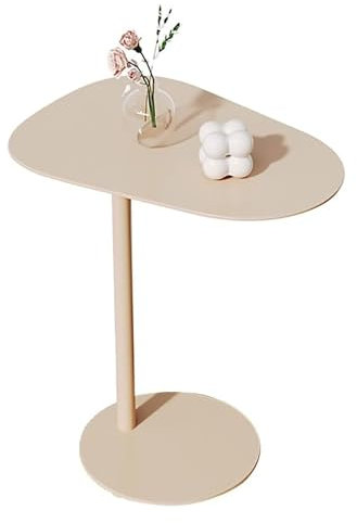 Beistelltisch aus Eisen im nordischen Stil für Wohnzimmer, Schlafzimmer, ovaler Ecktisch mit beweglichem Design, 63 cm Höhe (Farbe: C)