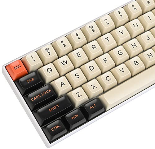 Guffercty kred ASA Keycap PBT Double-Shot Custom Keycaps Set mit 150 Tasten und geteilter Leertaste für ANSI & ISO Layout MX Switches Mechanische Tastatur (ASA-Carbon)
