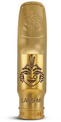Theo Wanne LAKSHMI Altsaxophon-Mundstück mit 24 Karat netzgefasstem Gold, großer Stadionkammer und länglichem Roll-Over-Schaublech für Vintage-Meyers und ausgewogenen dunklen und hellen, satten Klang