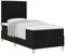 vidaXL Boxspringbett mit Matratze Schwarz Einzel Stoff