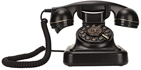 VBESTLIFE Vintage-Festnetztelefon mit Altmodischem Disc-Tasten-Retro-Schnurtelefon Unterstützt die Lautstärkeregelung für die Heimbüro-Dekoration