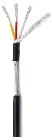 Xuro 5/10 m UL2547 geschirmtes Kabel 30 28 26 24 22 20 18 AWG Kanal-Audio 2 3 4 5 6 7 8 Adern Kopfhörer-Steuerung Kupfersignalkabel(Black x 10meters,8 cores,26AWG)