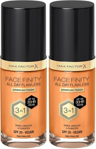 Max Factor Facefinity All Day Flawless Foundation, Fb.88 (Packung mit 2)